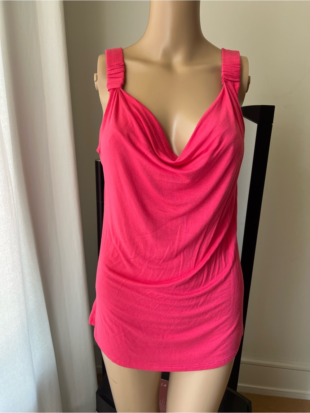 Ellen Tracy Hot Pink Cowl Neck Camisole